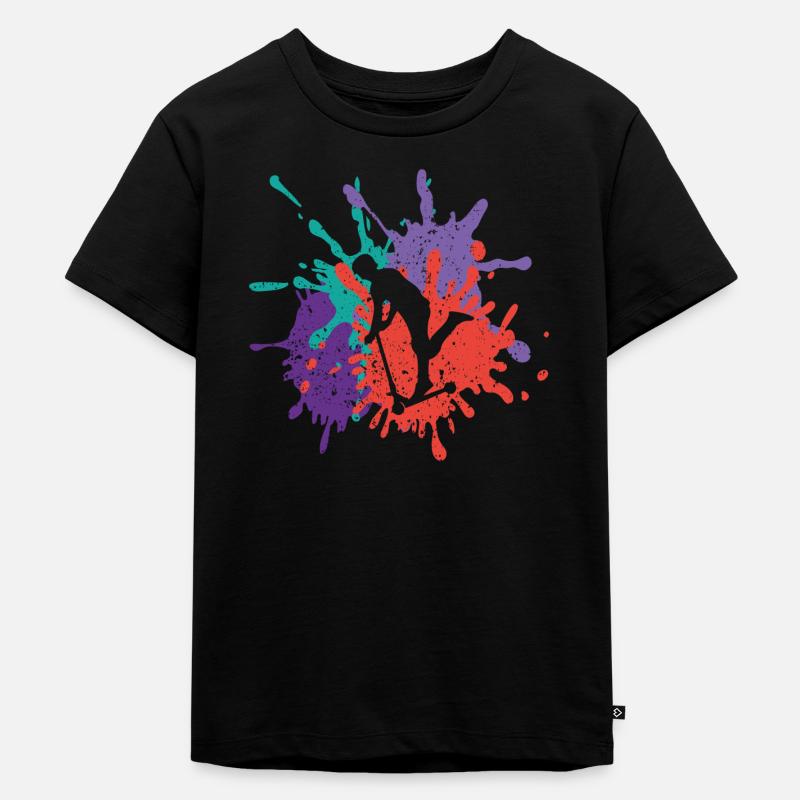 Cadeau de loisirs d'art de cascade de scooter - T-shirt Premium bio Enfant - noir