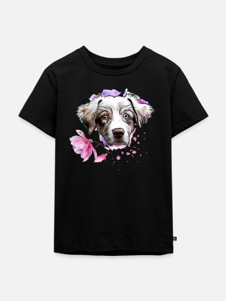 Aussie - Kinder Premium Bio T-Shirt - Schwarz