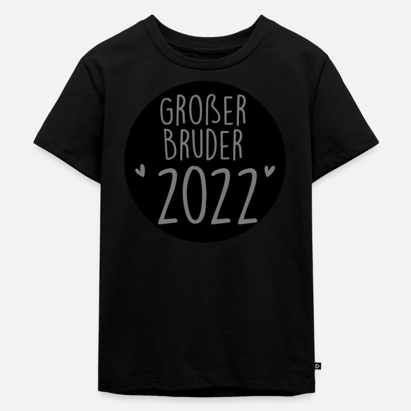 grosser Bruder - Kinder Premium Bio T-Shirt - Schwarz