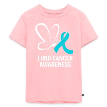 Poumon survivant du cancer du poumon - T-shirt Premium bio Enfant - rose - Devant - AI Model Kid Female (0cm)