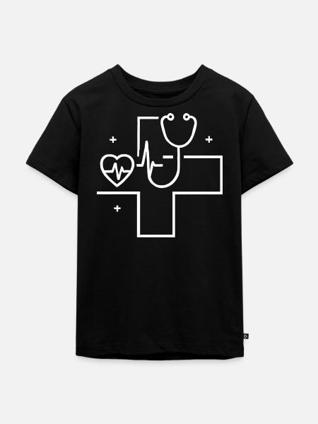 Krankenschwester - Kinder Premium Bio T-Shirt - Schwarz