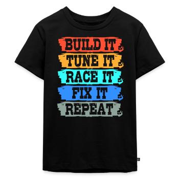 Autofahrer - Kinder Premium Bio T-Shirt - Schwarz - Vorne - Mikhail (115cm)