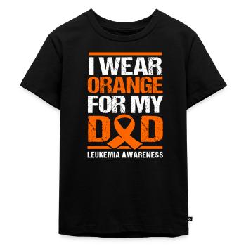 Sensibilisation à la leucémie - T-shirt Premium bio Enfant - noir - Devant - Mikhail (115cm)