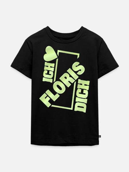 Floris - Kinder Premium Bio T-Shirt - Schwarz
