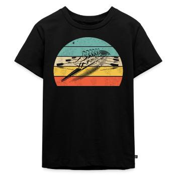 Rowing Club Team Spirit – Rowing Athletes - Kids Premium Organic T-Shirt - black - Front - Mikhail (115cm)