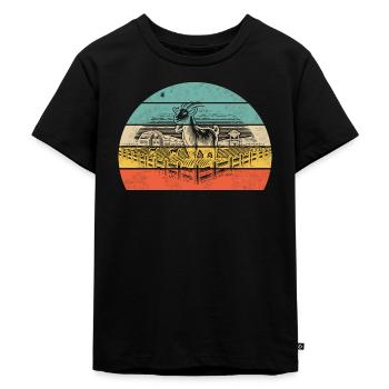Élevage de chèvres - T-shirt Premium bio Enfant - noir - Devant - Mikhail (115cm)