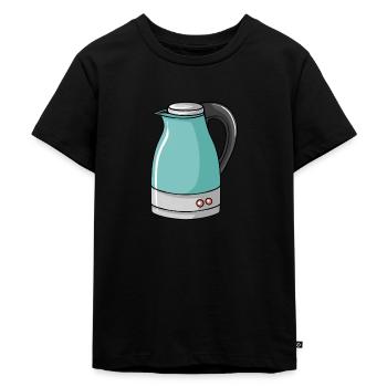 Wasserkocher - Kinder Premium Bio T-Shirt - Schwarz - Vorne - Mikhail (115cm)