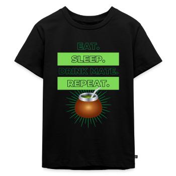 Mate Thé Amérique du Sud Brésil Argentine Love - T-shirt Premium bio Enfant - noir - Devant - Mikhail (115cm)