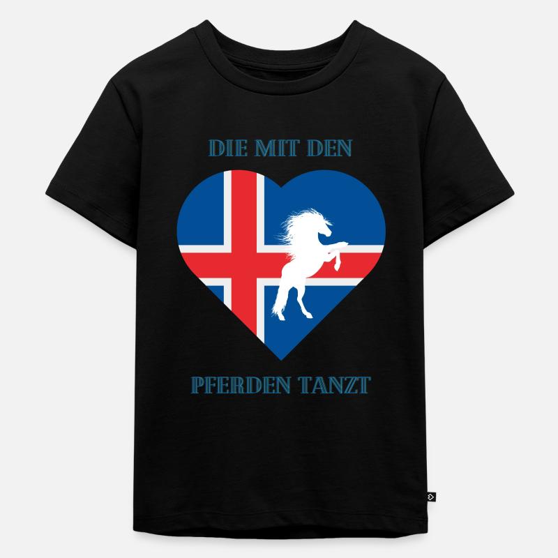Danser avec les chevaux - T-shirt Premium bio Enfant - noir