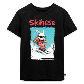 Lapin de ski - T-shirt Premium bio Enfant - noir - Devant - Mikhail (115cm)