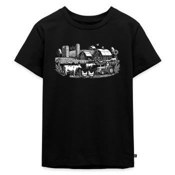 Idylle à la ferme - T-shirt Premium bio Enfant - noir - Devant - Mikhail (115cm)