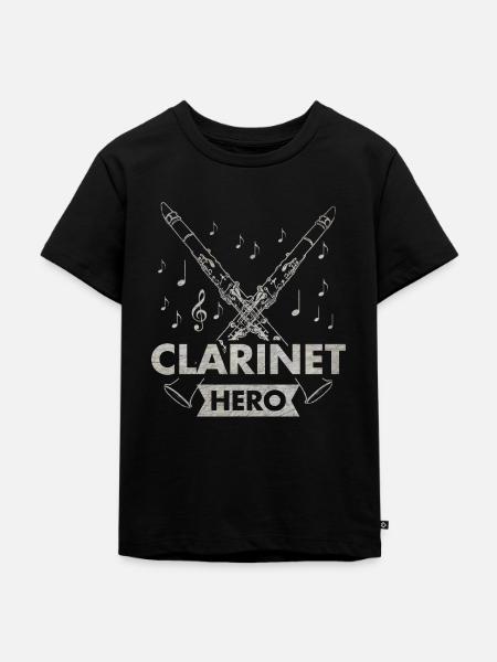 Klarinette - Kinder Premium Bio T-Shirt - Schwarz