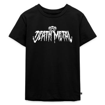 Death Metal with Skulls Shirt Heavy Metal - Kinder Premium Bio T-Shirt - Schwarz - Vorne - Mikhail (115cm)