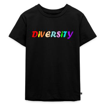 Diversity - Kinder Premium Bio T-Shirt - Schwarz - Vorne - Mikhail (115cm)