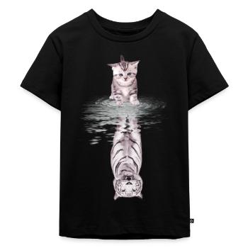 Be Strong - Kinder Premium Bio T-Shirt - Schwarz - Vorne - Mikhail (115cm)