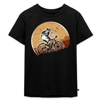 Fahrrad Sport - Kinder Premium Bio T-Shirt - Schwarz - Vorne - Mikhail (115cm)