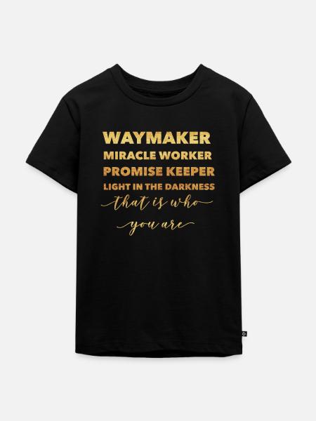 Waymaker & Christliche Kleidung - Kinder Premium Bio T-Shirt - Schwarz