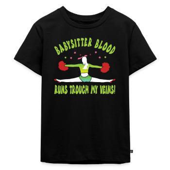 Babysitter - Premium økologisk T-shirt til børn - sort - Foran - Mikhail (115cm)
