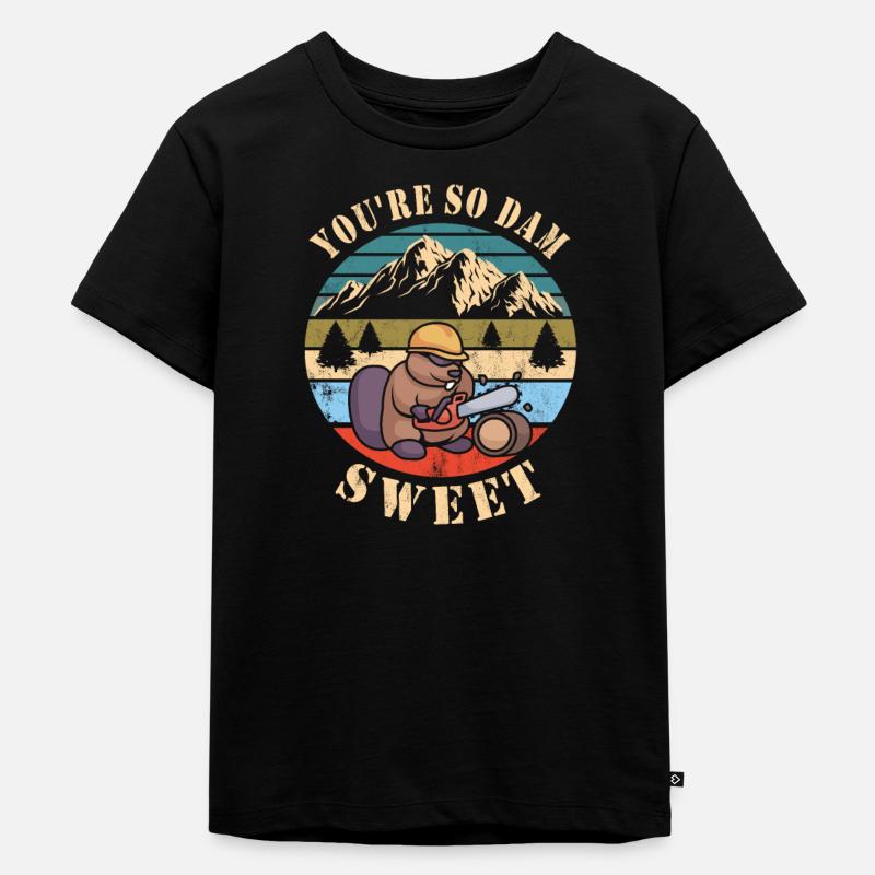 Biber - Kinder Premium Bio T-Shirt - Schwarz