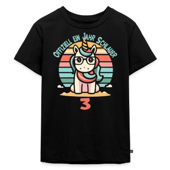 3. Geburtstag - Kinder Premium Bio T-Shirt - Schwarz - Vorne - Mikhail (115cm)