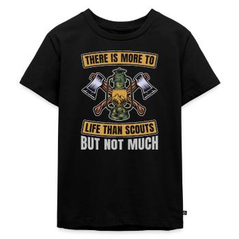 Pfadfinder Lustig - Kinder Premium Bio T-Shirt - Schwarz - Vorne - Mikhail (115cm)