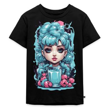 Style gothique kawaii myrtille Milkshake Anime - T-shirt Premium bio Enfant - noir - Devant - Mikhail (115cm)
