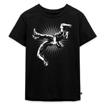 Ringen - Kinder Premium Bio T-Shirt - Schwarz - Vorne - Mikhail (115cm)