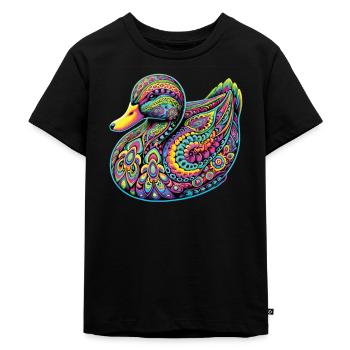 Hippie Festival - Kinder Premium Bio T-Shirt - Schwarz - Vorne - Mikhail (115cm)