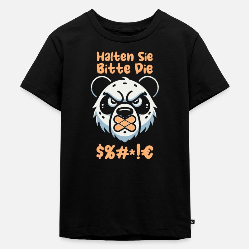 Panda géant Panda Ours - T-shirt Premium bio Enfant - noir