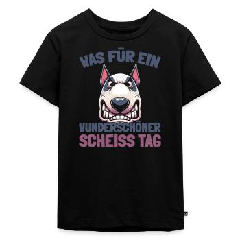 Bull Terriers, please keep your mouth shut - Kids Premium Organic T-Shirt - black - Front - Mikhail (115cm)