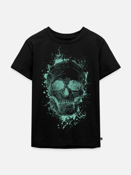 Schädel - Kinder Premium Bio T-Shirt - Schwarz