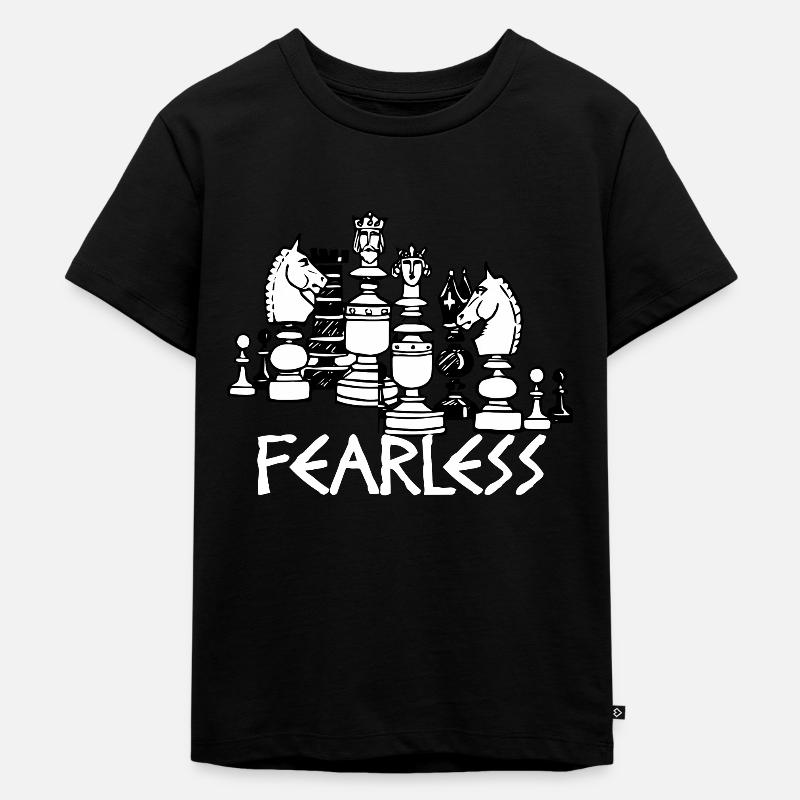 Fearless Chess Schach Geschenk Chess Gift Idea - Kinder Premium Bio T-Shirt - Schwarz
