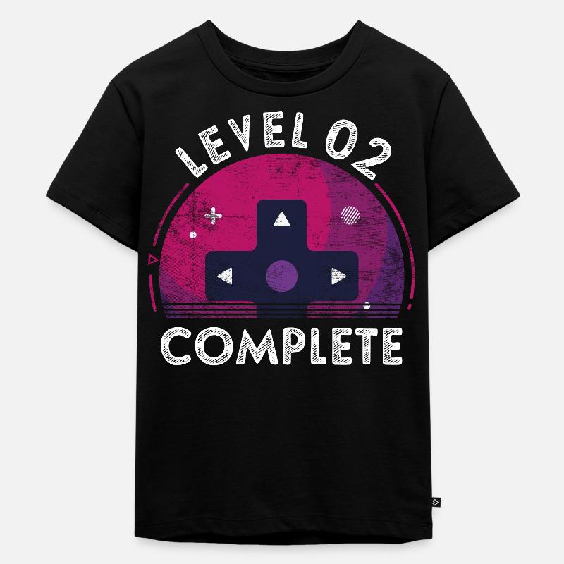 2. Hochzeitstag Geschenke Level 2 Complete Gam - Kinder Premium Bio T-Shirt - Schwarz
