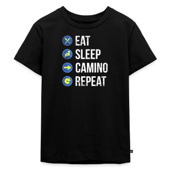 Chemin de Saint-Jacques Pèlerin - T-shirt Premium bio Enfant - noir - Devant - Mikhail (115cm)