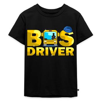 bus driver - Kids Premium Organic T-Shirt - black - Front - Mikhail (115cm)