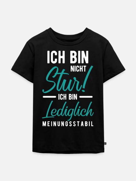 lustiger spruch - Kinder Premium Bio T-Shirt - Schwarz