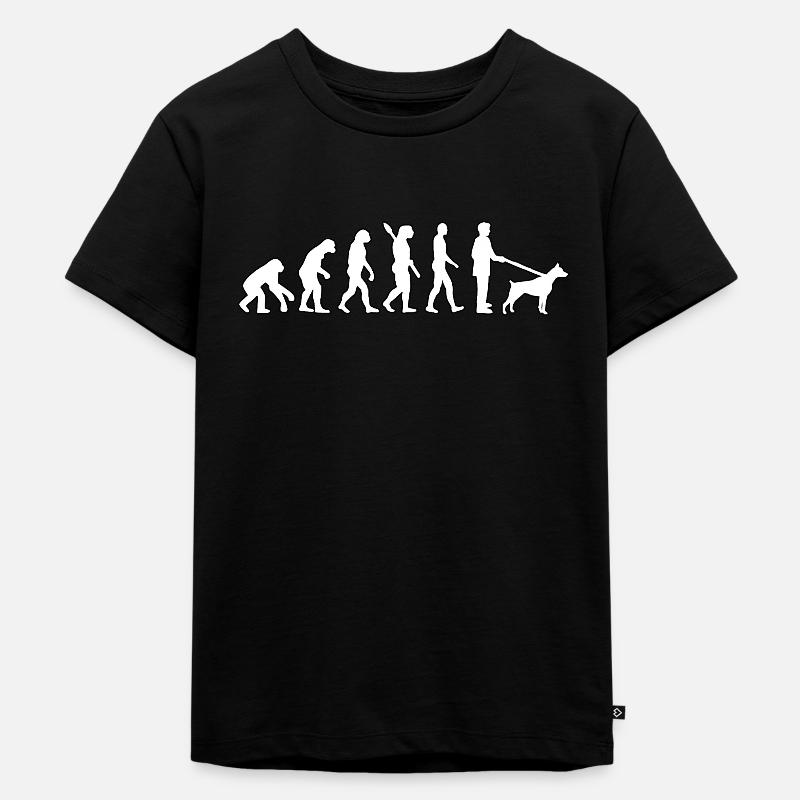 Dobermann Evolution cadeau drôle - T-shirt Premium bio Enfant - noir