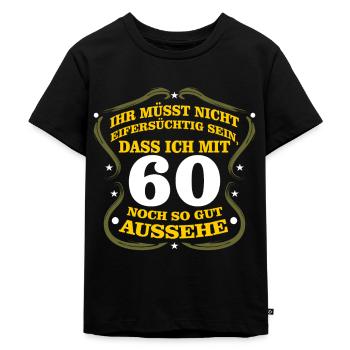 60. Geburtstag - Kinder Premium Bio T-Shirt - Schwarz - Vorne - Mikhail (115cm)