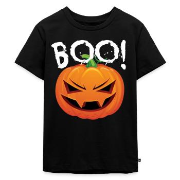 Halloween - Kinder Premium Bio T-Shirt - Schwarz - Vorne - Mikhail (115cm)