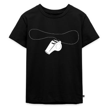 Schiedsrichter - Kinder Premium Bio T-Shirt - Schwarz - Vorne - Mikhail (115cm)