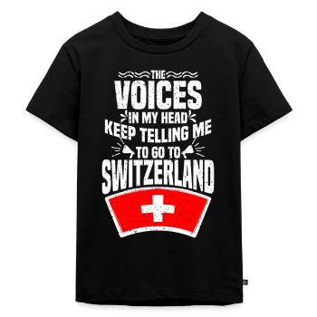 Suisse - T-shirt Premium bio Enfant - noir - Devant - Mikhail (115cm)