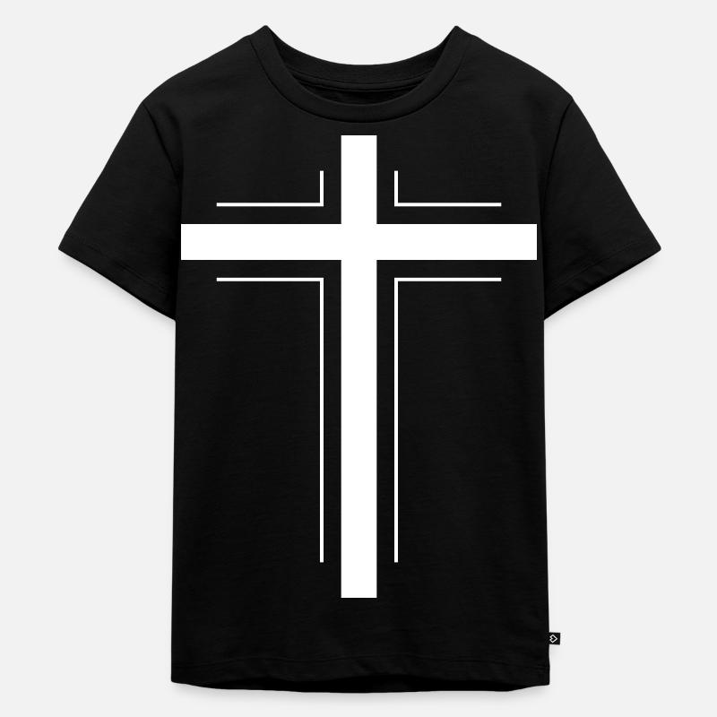 Croix de jésus - T-shirt Premium bio Enfant - noir