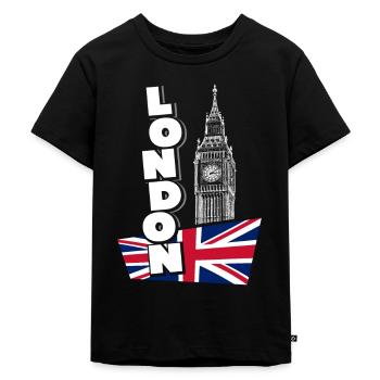 London - Kids Premium Organic T-Shirt - black - Front - Mikhail (115cm)