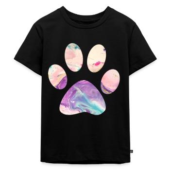 Hund - Kinder Premium Bio T-Shirt - Schwarz - Vorne - Mikhail (115cm)