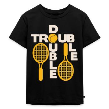 tennis - T-shirt Premium bio Enfant - noir - Devant - Mikhail (115cm)