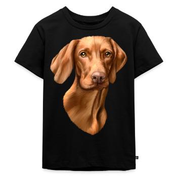 Vizsla dog - Kids Premium Organic T-Shirt - black - Front - Mikhail (115cm)