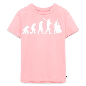 Evolution du joueur de contrebasse - T-shirt Premium bio Enfant - rose - Devant - AI Model Kid Female (0cm)