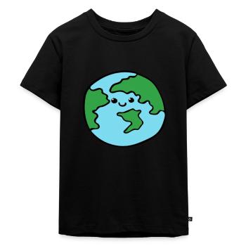 Welt - Kinder Premium Bio T-Shirt - Schwarz - Vorne - Mikhail (115cm)