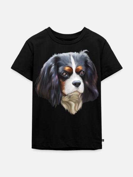King Cavalier dog - Kids Premium Organic T-Shirt - black