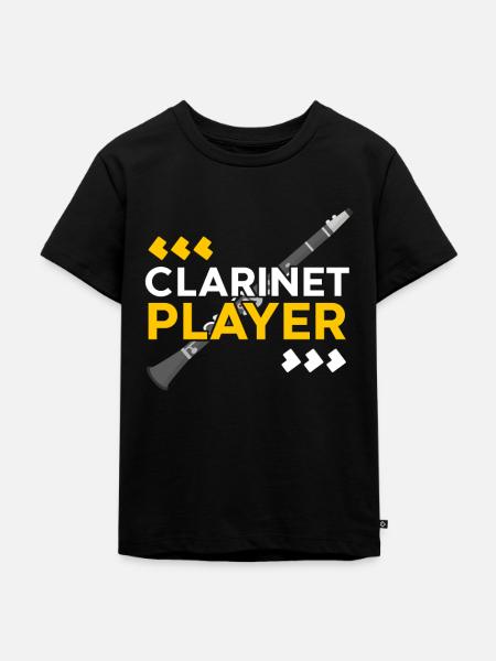 Klarinette - Kinder Premium Bio T-Shirt - Schwarz